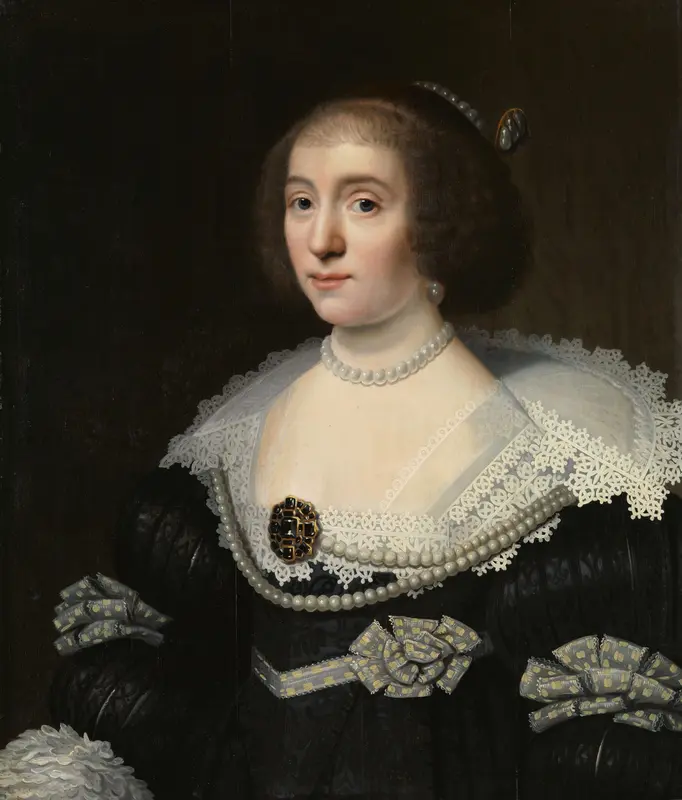 Portret van Amalia van Solms (1602-75) Wall Art by Unknown - High-Resolution Digital Print