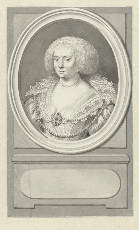 Portret van Amalia van Solms Wall Art by Jacobus Buys - High-Resolution Digital Print