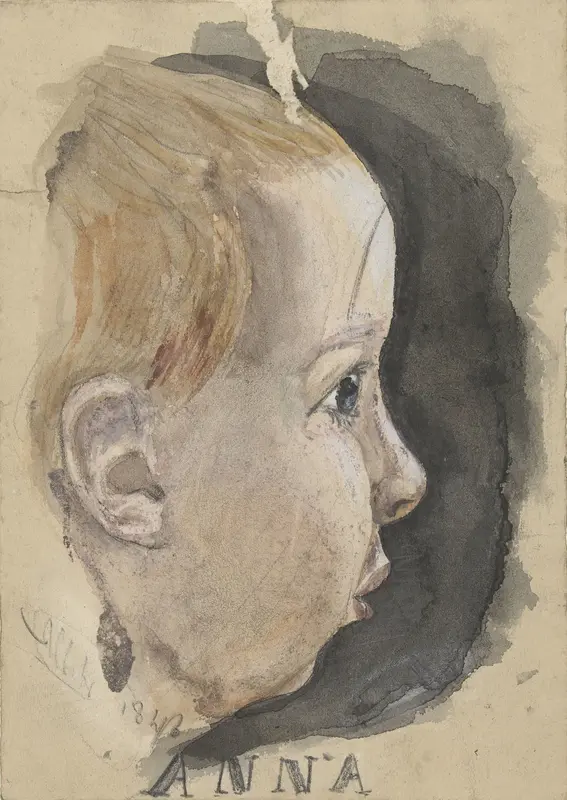 Portret van Anna Allebé Wall Art by August Allebé - High-Resolution Digital Print