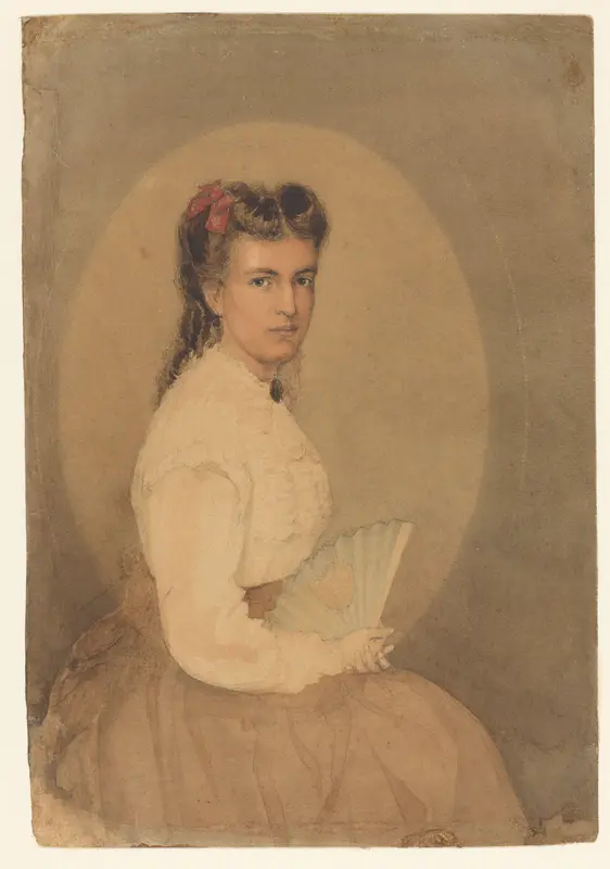 Portret van Anna Maria Augusta Hilverdink Wall Art by Anthony Cornelis Cramer - High-Resolution Digital Print