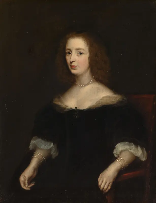 Portret van Anna van den Corput (1599-1645). Echtgenote van Jacob de Witt Wall Art by Unknown - High-Resolution Digital Print