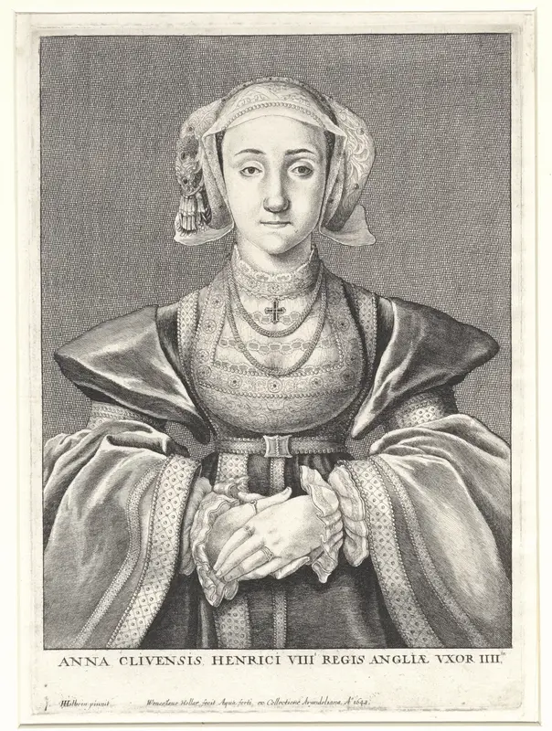 Portret van Anna van Kleef, koningin van Engeland Wall Art by Unknown - High-Resolution Digital Print