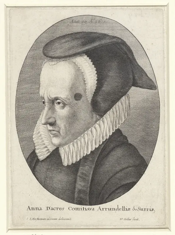 Portret van Anne Dacres, gravin van Arundel Wall Art by Unknown - High-Resolution Digital Print