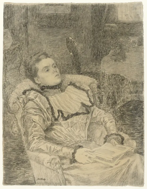 Portret van Annie Toorop Wall Art by Jan Toorop - High-Resolution Digital Print
