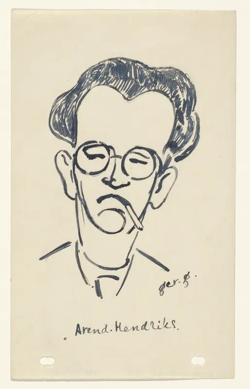 Portret van Arend Hendriks Wall Art by Unknown - High-Resolution Digital Print
