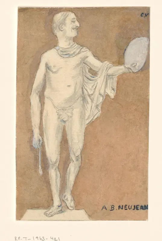 Portret van Arnold B. Neujean als Apollo Wall Art by Cornelis Veth - High-Resolution Digital Print