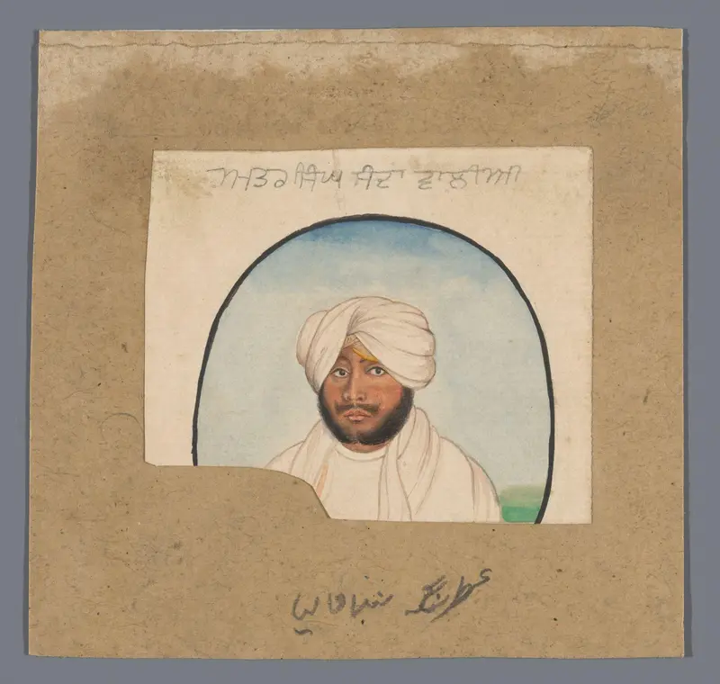 Portret van Atar Singh Sandhanvalia Wall Art by anonymous - High-Resolution Digital Print