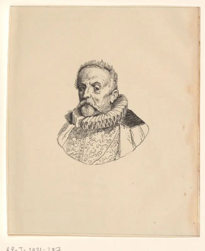 Portret van Augustijn van Teylingen Wall Art by anonymous - High-Resolution Digital Print