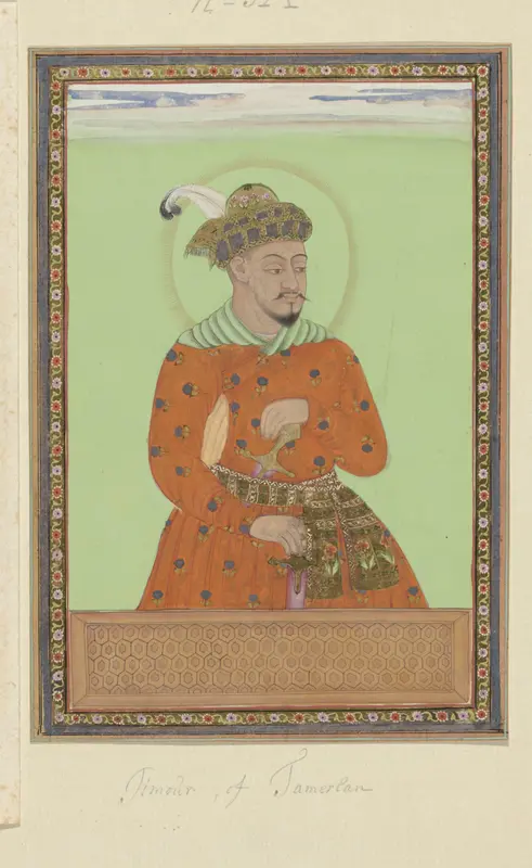 Portret van Babur Padshah, de zoon van Timur, die na zijn vader regeerde over Hindustan Wall Art by anonymous - High-Resolution Digital Print