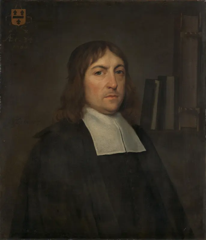 Portret van Barend Hakvoort (1652-1735) Wall Art by Hendrick ten Oever - High-Resolution Digital Print