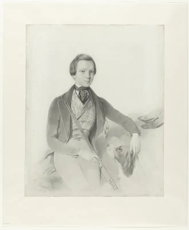 Portret van baron François René Hendrik Robert Fagel op jeugdige leeftijd Wall Art by Unknown - High-Resolution Digital Print