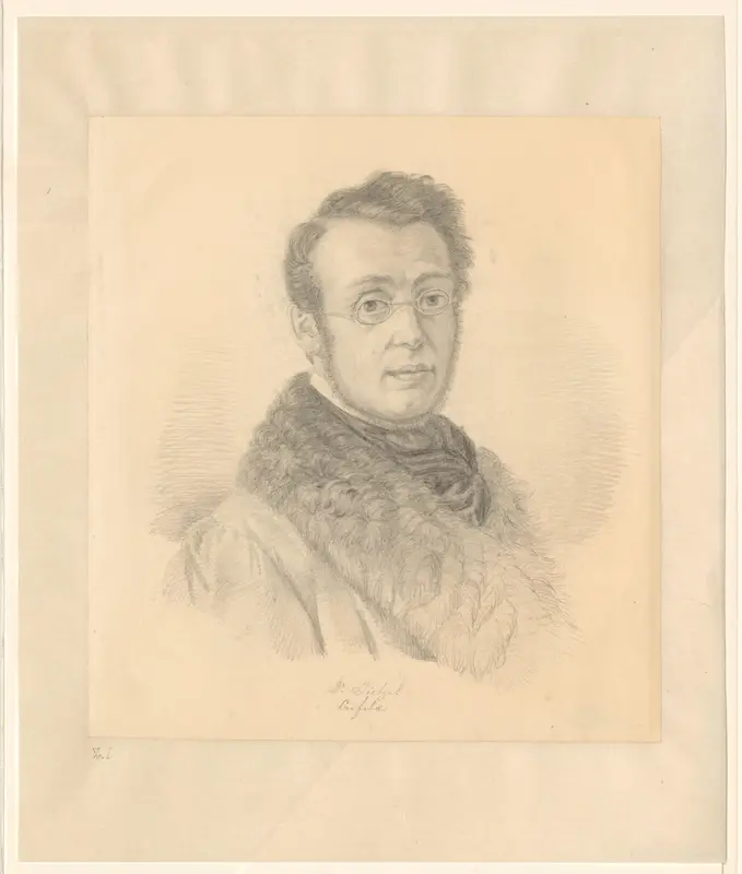 Portret van Bernhard Dietrich August Tietzel Wall Art by anonymous - High-Resolution Digital Print