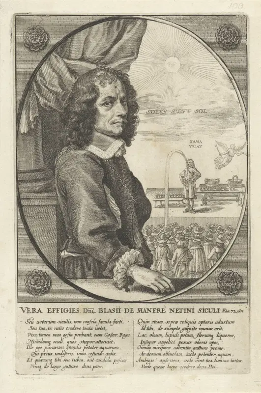 Portret van Blasius Manfredi Wall Art by Unknown - High-Resolution Digital Print