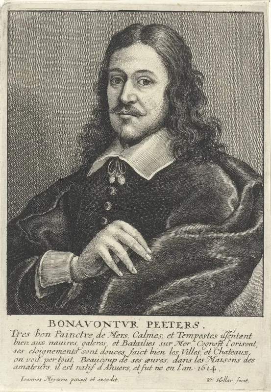 Portret van Bonaventura Peeters de Oude Wall Art by Unknown - High-Resolution Digital Print