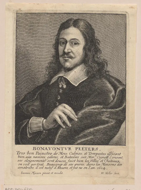Portret van Bonaventura Peeters I Wall Art by Unknown - High-Resolution Digital Print