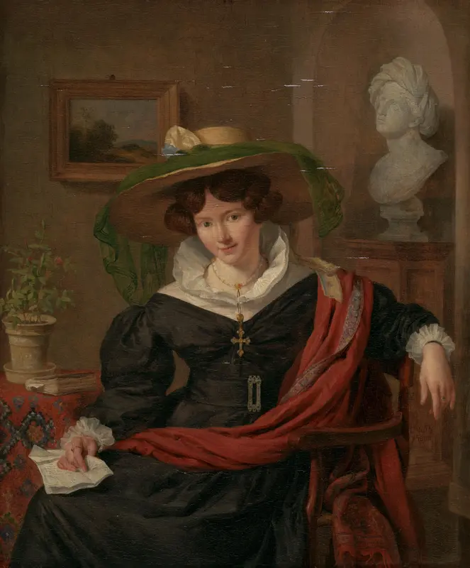 Portret van Carolina Frederica Kerst Wall Art by Charles van Beveren - High-Resolution Digital Print