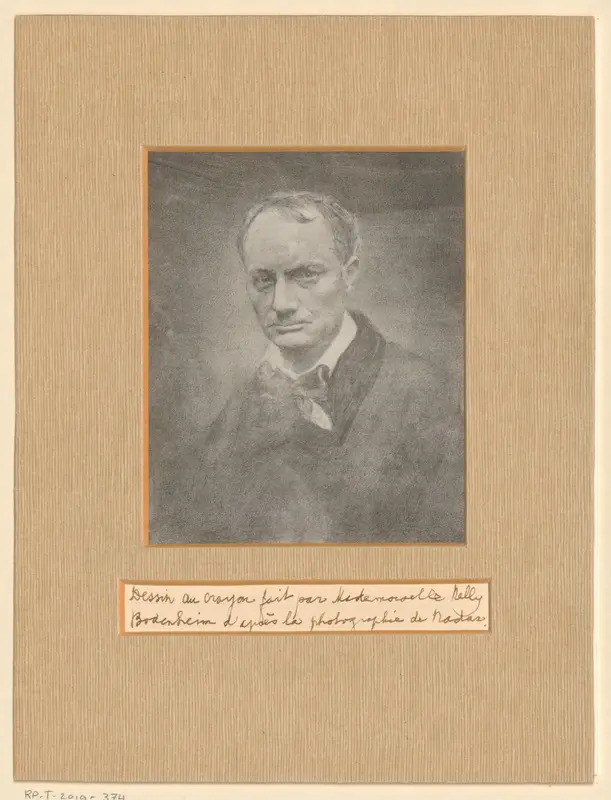 Portret van Charles Baudelaire Wall Art by Unknown - High-Resolution Digital Print