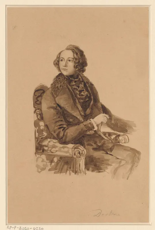 Portret van Charles Dickens Wall Art by anonymous - High-Resolution Digital Print