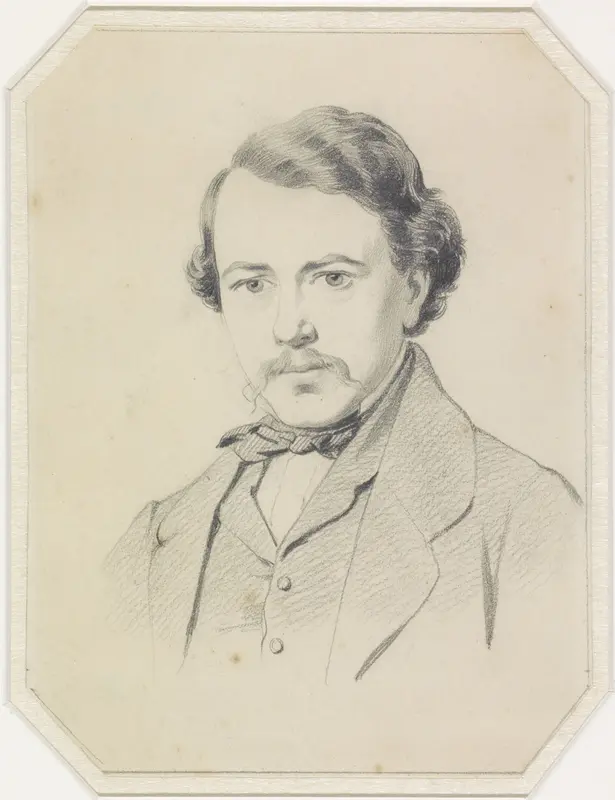 Portret van Charles Leickert Wall Art by Moritz Calisch - High-Resolution Digital Print