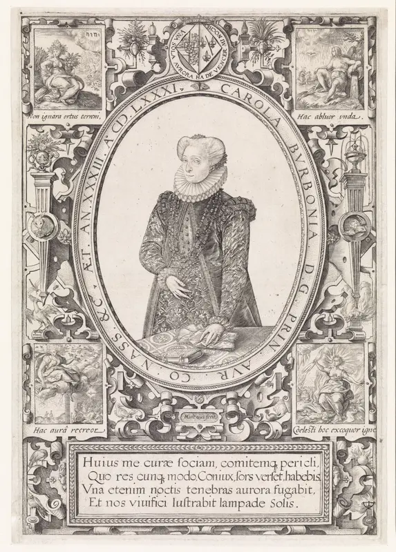 Portret van Charlotte de Bourbon Wall Art by Unknown - High-Resolution Digital Print