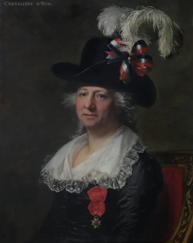 Portret van Chevalier(ère) d’Éon Wall Art by Unknown - High-Resolution Digital Print