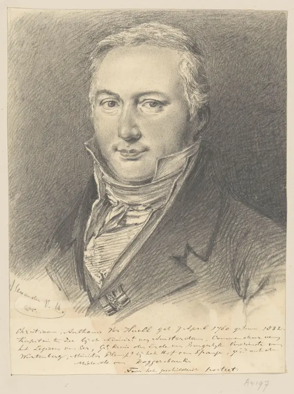 Portret van Christiaan Anthonie Ver Huell Wall Art by Alexander Ver Huell - High-Resolution Digital Print