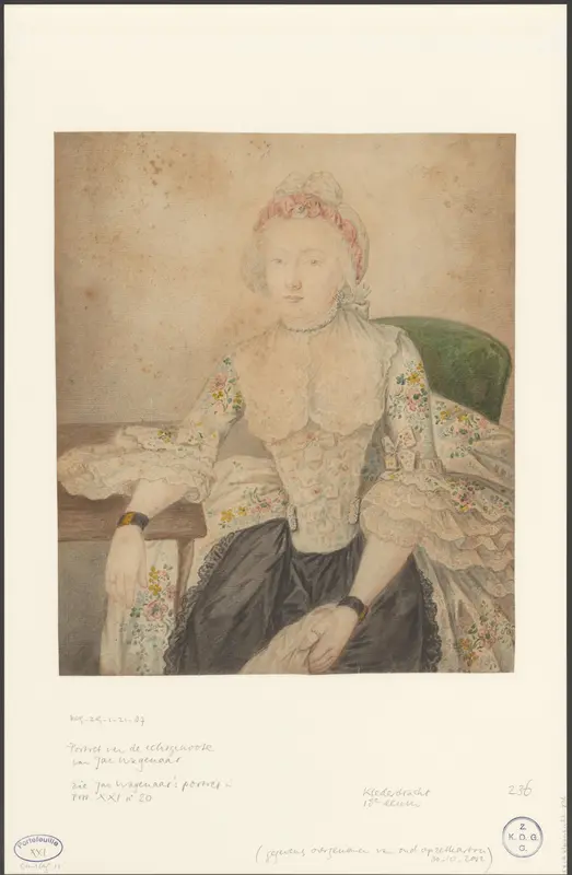 Portret van Christina Vergoes Wall Art by anonymous - High-Resolution Digital Print