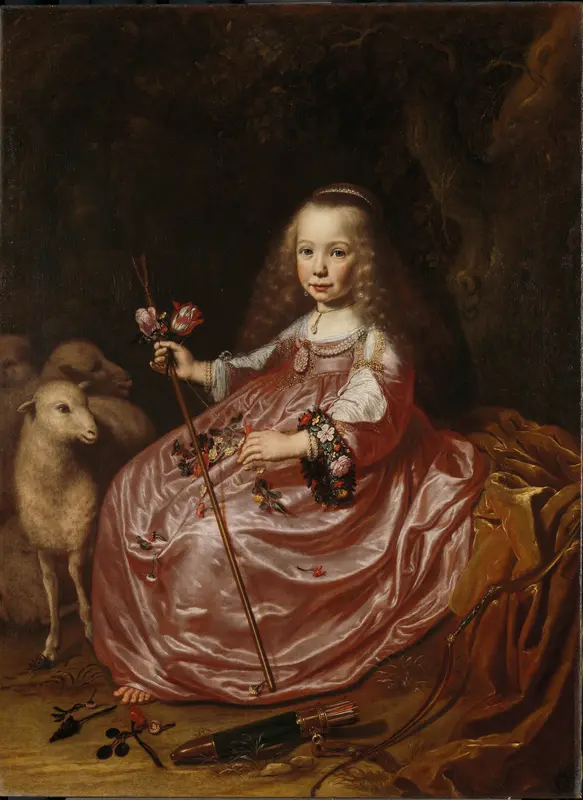 Portret van Clara Alewijn Wall Art by Dirck van Santvoort - High-Resolution Digital Print