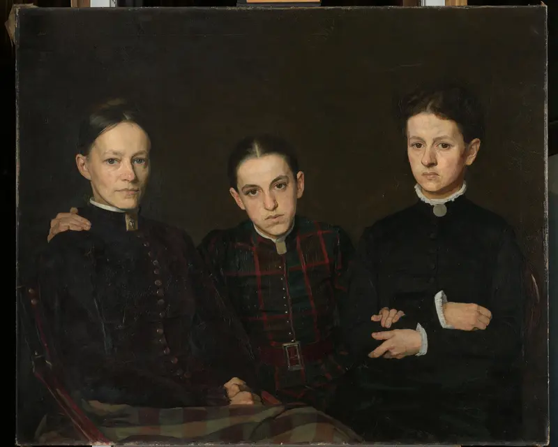 Portret van Cornelia, Clara en Johanna Veth Wall Art by Jan Veth - High-Resolution Digital Print