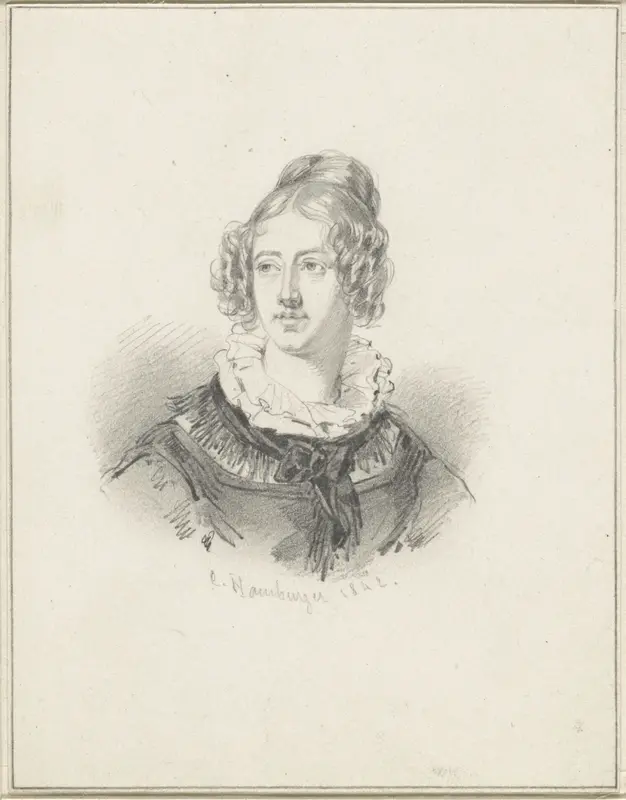 Portret van Cornelia Scheffers-Lamme Wall Art by Coenraad Hamburger - High-Resolution Digital Print