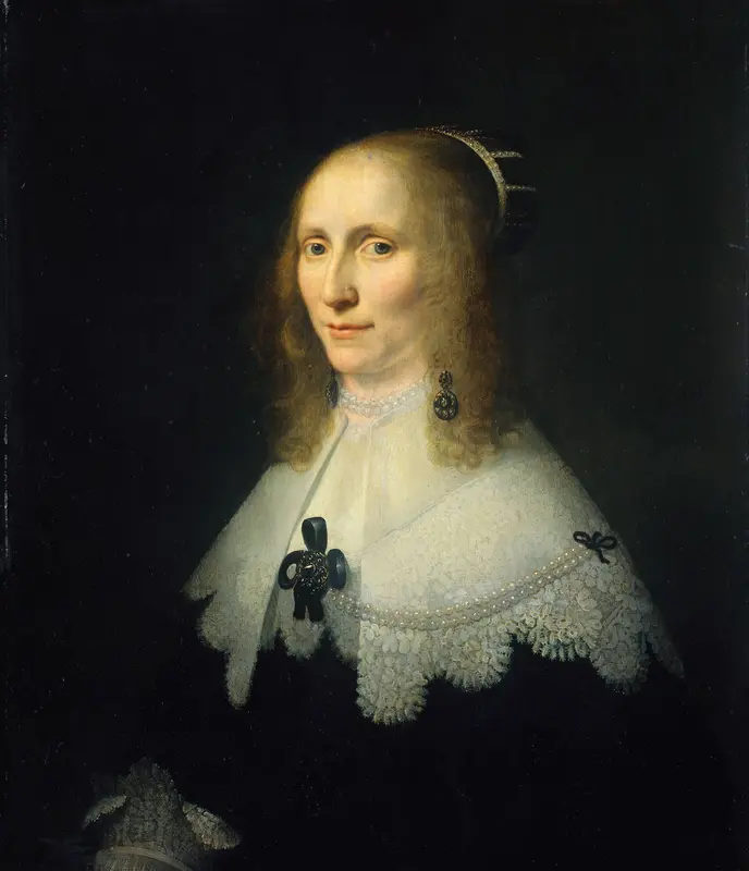 Portret van Cornelia Tedingh van Berckhout (1614-80) Wall Art by Unknown - High-Resolution Digital Print