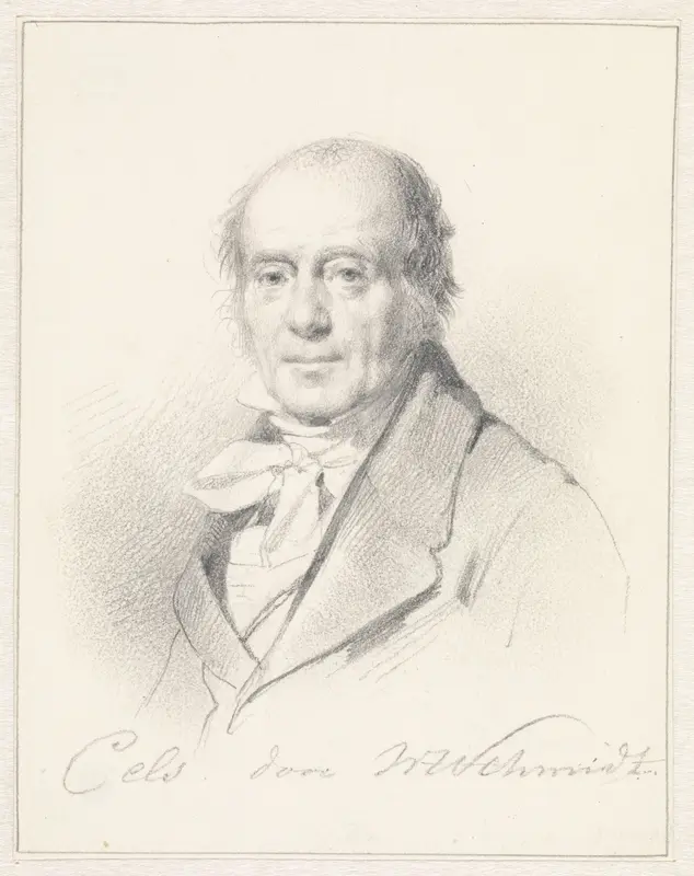 Portret van Cornelis Cels Wall Art by Willem Hendrik Schmidt - High-Resolution Digital Print