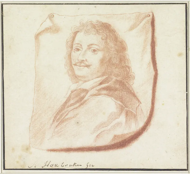 Portret van Cornelis van Poelenburg Wall Art by Jacob Houbraken - High-Resolution Digital Print