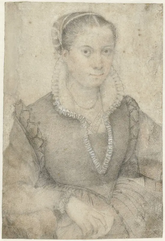 Portret van dame, zittend naar rechts Wall Art by Sofonisba Anguissola - High-Resolution Digital Print