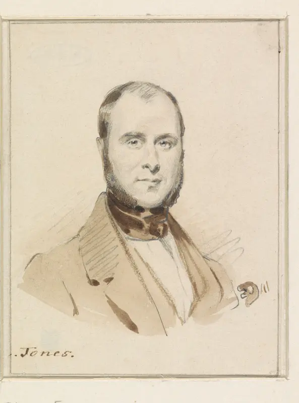 Portret van Daniel Adolphe Robert Jones Wall Art by Eugène François de Block - High-Resolution Digital Print