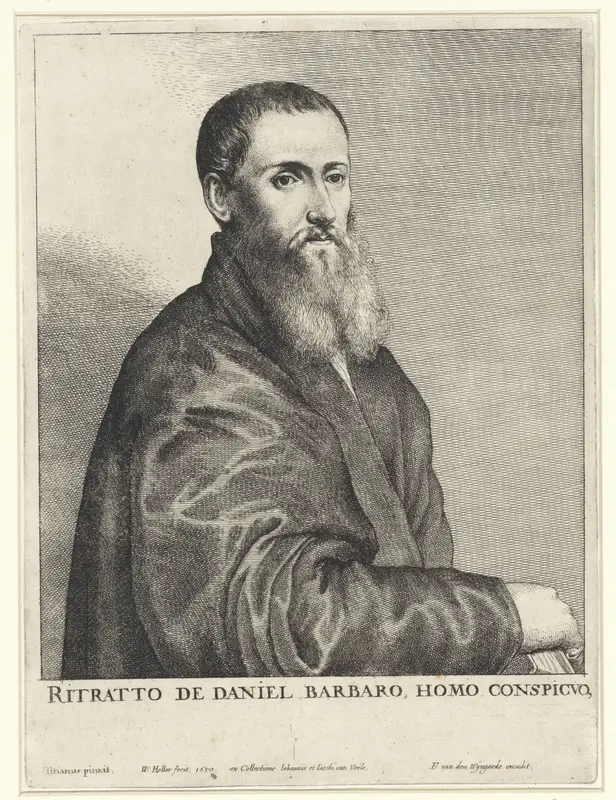 Portret van Daniel Barbaro Wall Art by Unknown - High-Resolution Digital Print