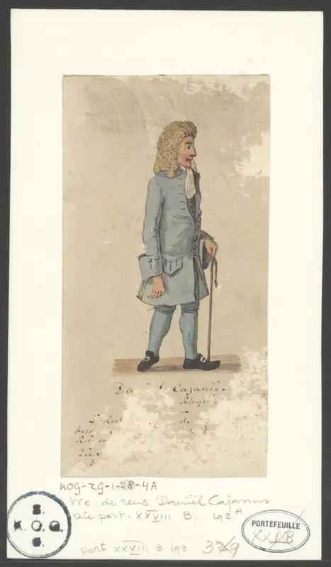 Portret van Daniel Cajanus, ten voeten uit Wall Art by anonymous - High-Resolution Digital Print