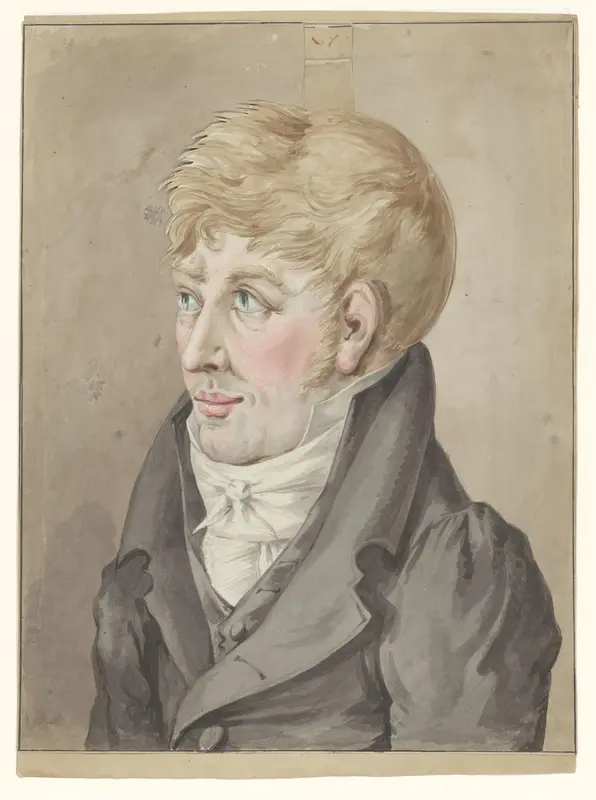 Portret van Daniel Dijlius met uitgeknipt, verwijderbaar haar Wall Art by Jacob Willemz. de Vos - High-Resolution Digital Print