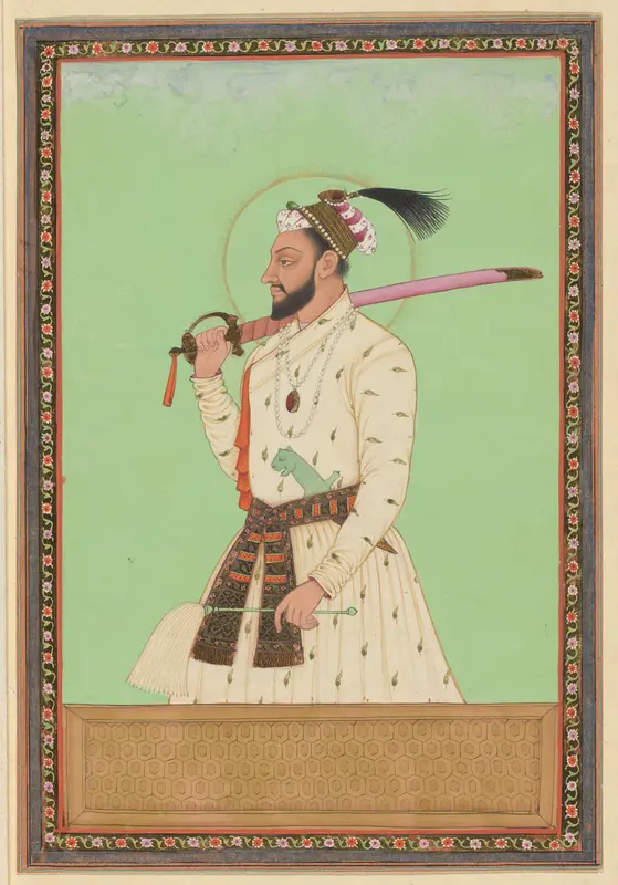 Portret van Dara Shikoh, de oudste zoon van Shah Jahan, die in de tijd van zijn vader regeerde over de provincie Delhi; na de dood van zijn vader heeft Aurangzeb hem gedood en is zelf heerser van Delhi geworden Wall Art by anonymous - High-Resolution Digital Print