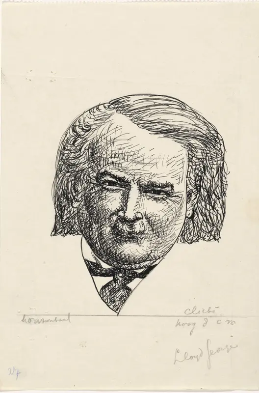Portret van David Lloyd George Wall Art by Leo Gestel - High-Resolution Digital Print