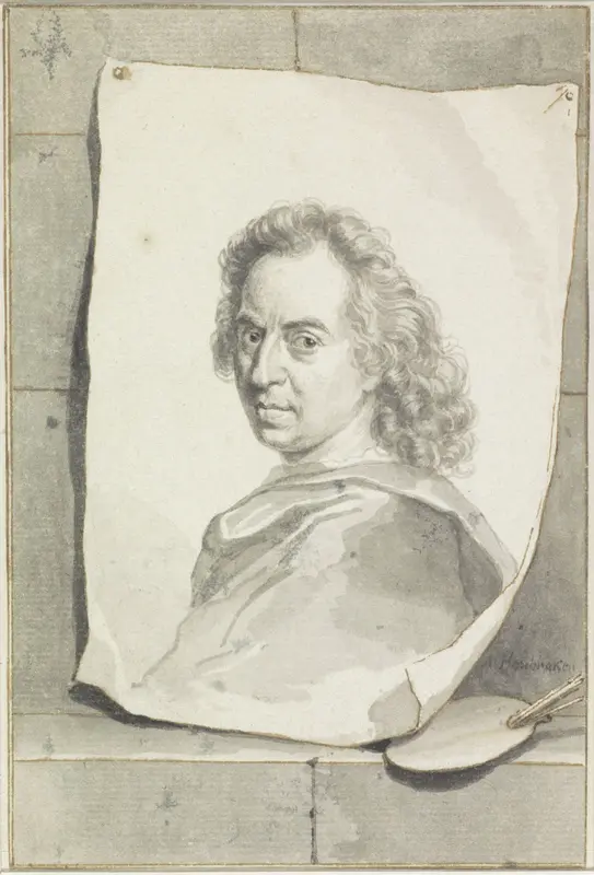 Portret van David van der Plaes Wall Art by Arnold Houbraken - High-Resolution Digital Print