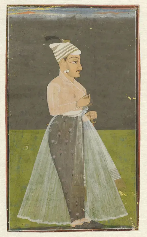 Portret van Daya Datta, Raja van Nurpur Wall Art by anonymous - High-Resolution Digital Print