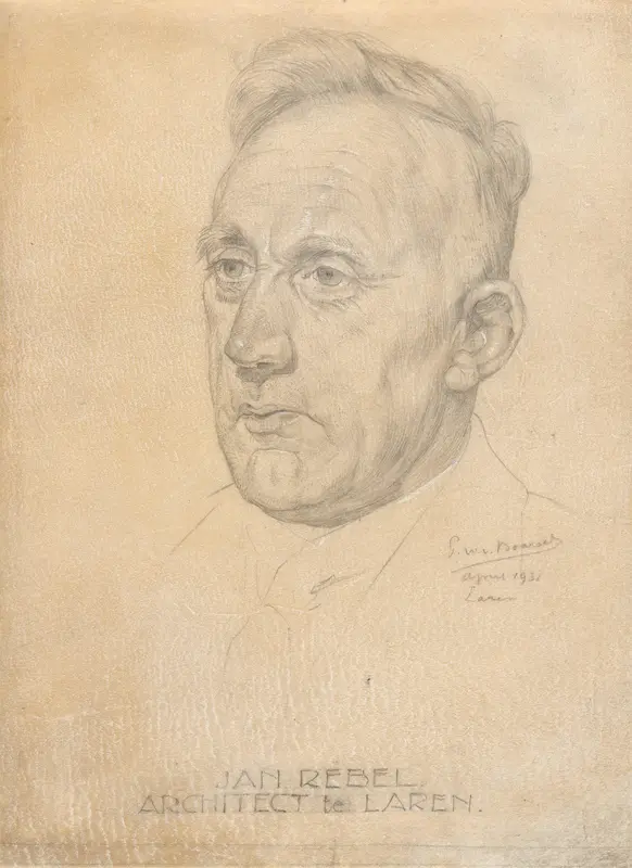 Portret van de architect Jan Rebel Wall Art by Pieter Willem van Baarsel - High-Resolution Digital Print