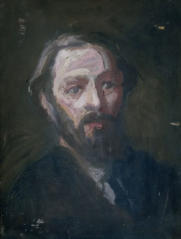 Portret van de beeldhouwer Pier Pander (1864-1919) Wall Art by Thomas Cool - High-Resolution Digital Print
