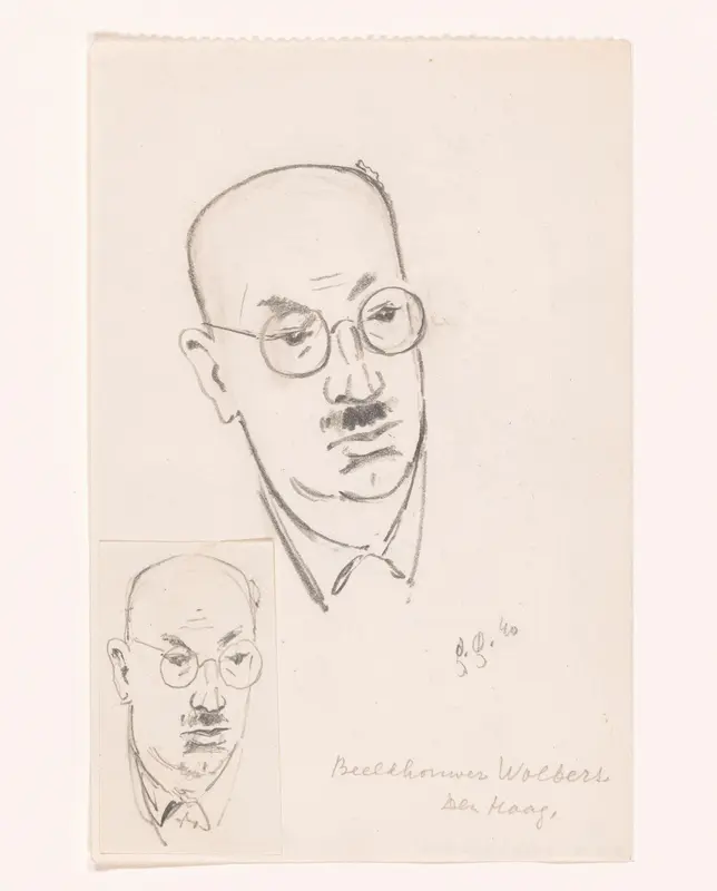 Portret van de beeldhouwer Wolbers Wall Art by Ger Gerrits - High-Resolution Digital Print