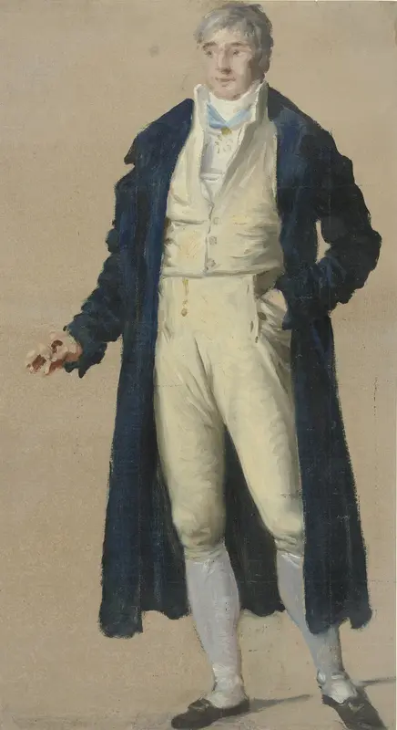 Portret van de Comte de Toqueville, ten voeten uit Wall Art by anonymous - High-Resolution Digital Print