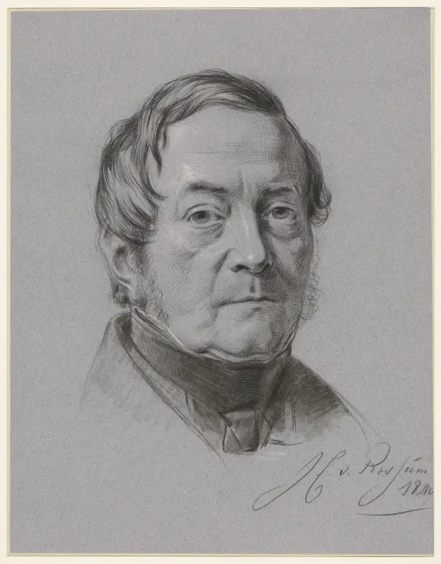 Portret van de graveur Willem Grebner Wall Art by Jan Cornelis van Rossum - High-Resolution Digital Print