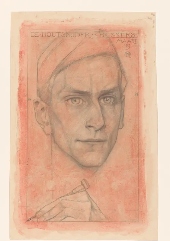 Portret van de houtsnijder B. Essers Wall Art by Richard Nicolaüs Roland Holst - High-Resolution Digital Print