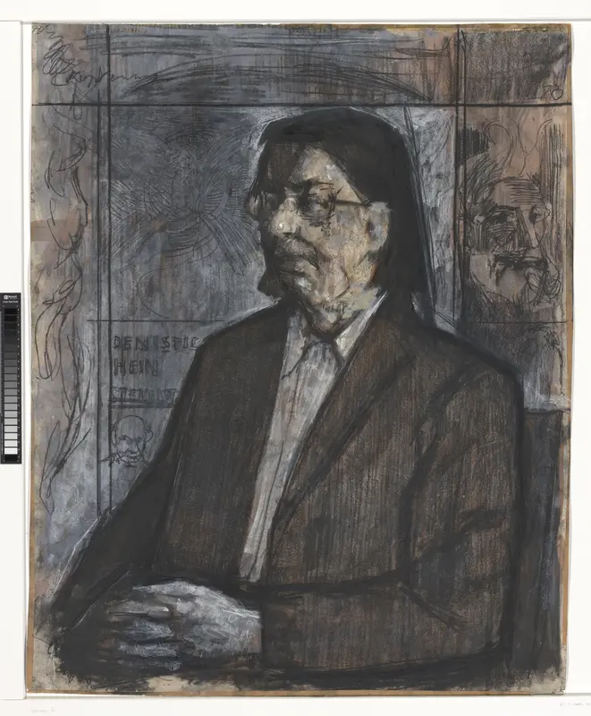 Portret van de kunstcriticus Hein Steenhouwer Wall Art by Kees Verwey - High-Resolution Digital Print