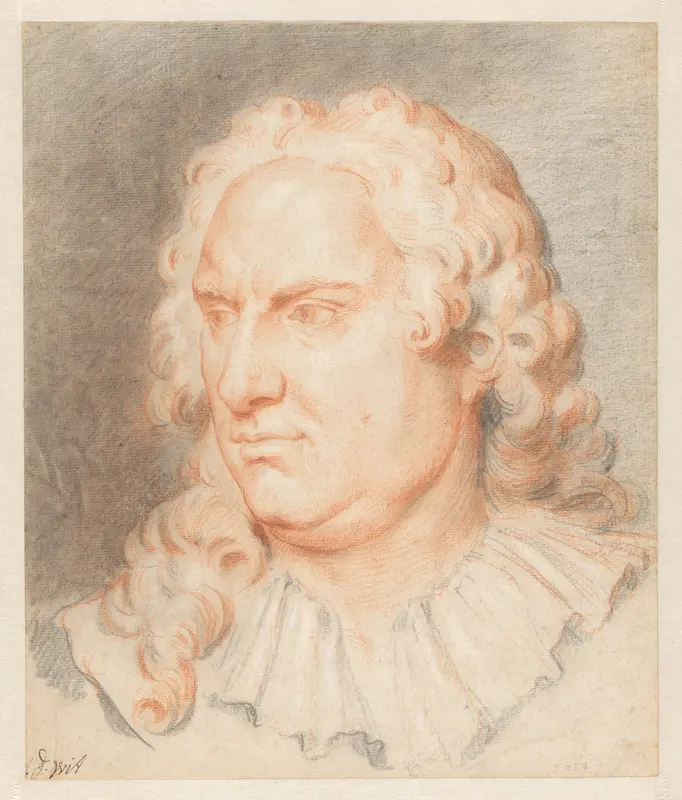 Portret van de kunstschilder Balthasar Denner Wall Art by Unknown - High-Resolution Digital Print